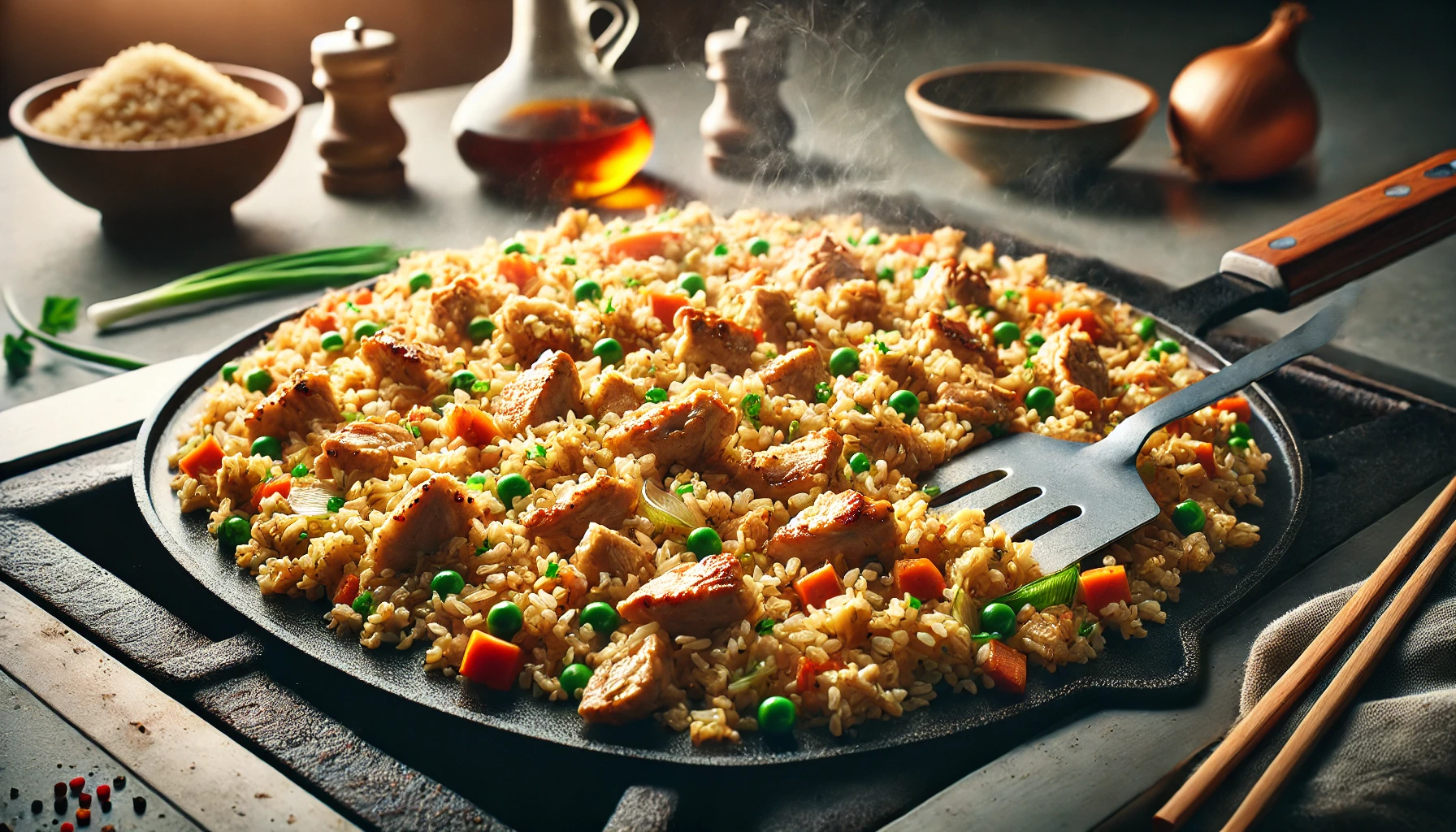 Chicken Fried Rice on the Griddle