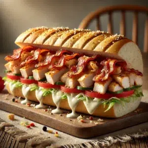 Chopped Chicken bacon ranch sub