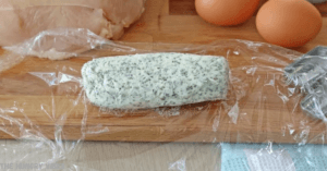 Garlic butter in wrapping sheet