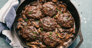 hamburger patties in gravy