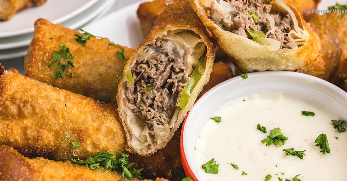 Philly Cheesesteak Egg Rolls