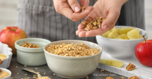 Making the Oatmeal Topping for apple crisp