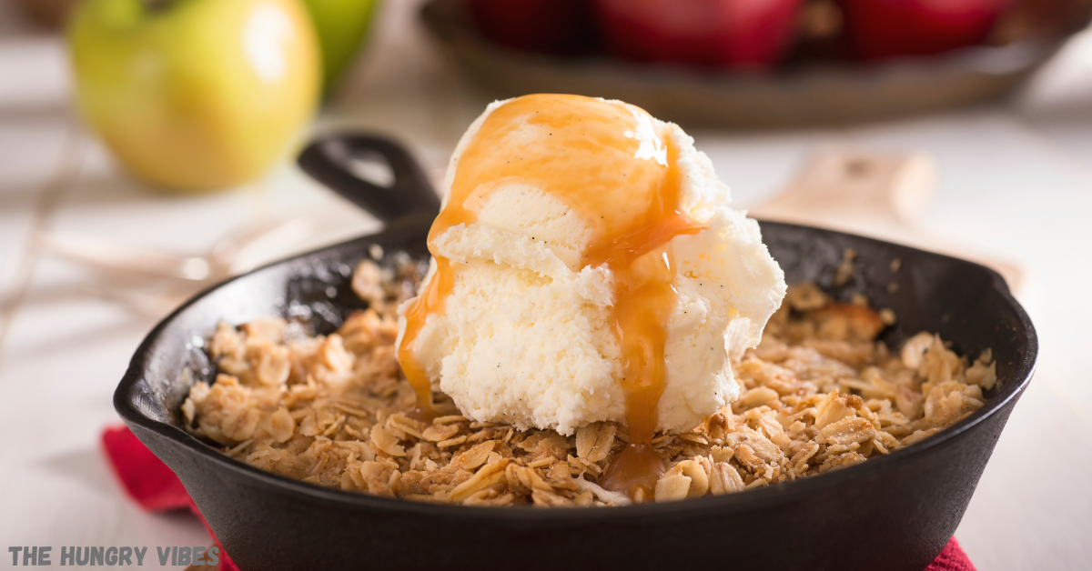 Air fryer apple crisp with gala apples