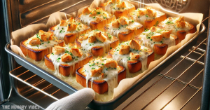 Reheating alfredo Garlic Bread in oven