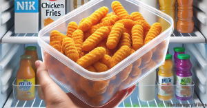 Storing homemade Chicken Fries in refrigerator