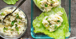 Pairing cheese egg salad with cabbage slaw