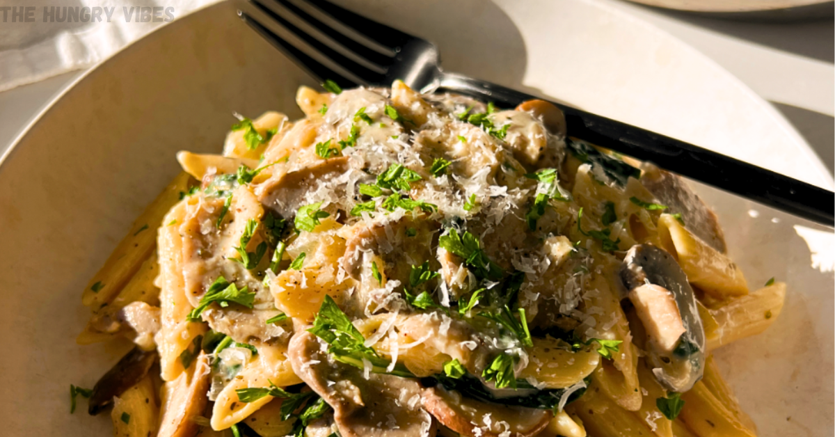 Mushroom Spinach Pasta