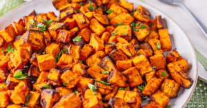 Air fryer sweet potato cubes